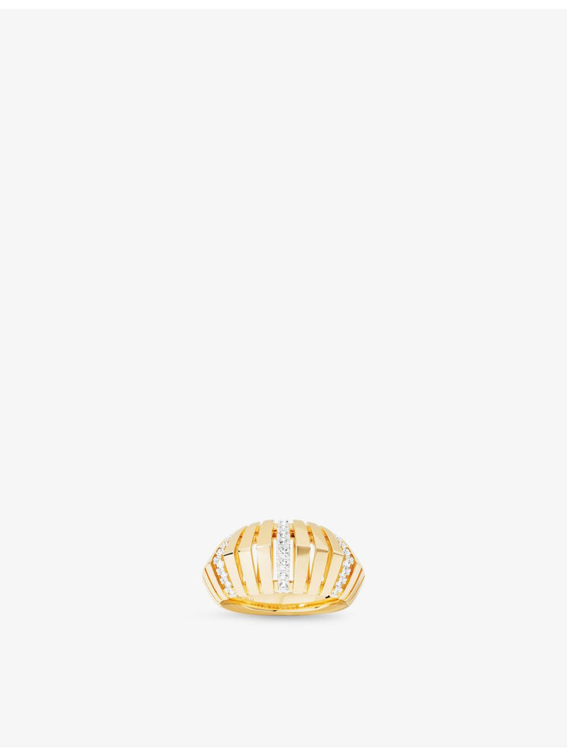 APM Monaco ring 18ct gold plated cubic zirconia, imported from the UK