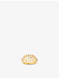 APM Monaco ring 18ct gold plated cubic zirconia, imported from the UK