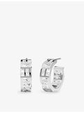 APM Monaco Ice Hoop sterling silver earrings small size - British product