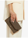Dune Bellini woven clutch bag with chain strap (British brand)