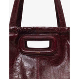 Maje crackled leather tote bag with charm - British product