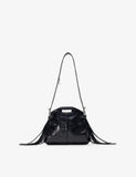 Maje Miss M Mini cracked leather bag - British product