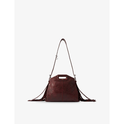 selfridges Maje Miss M Mini Cracked-Leather Clutch Bag- Buy online at McGrocer