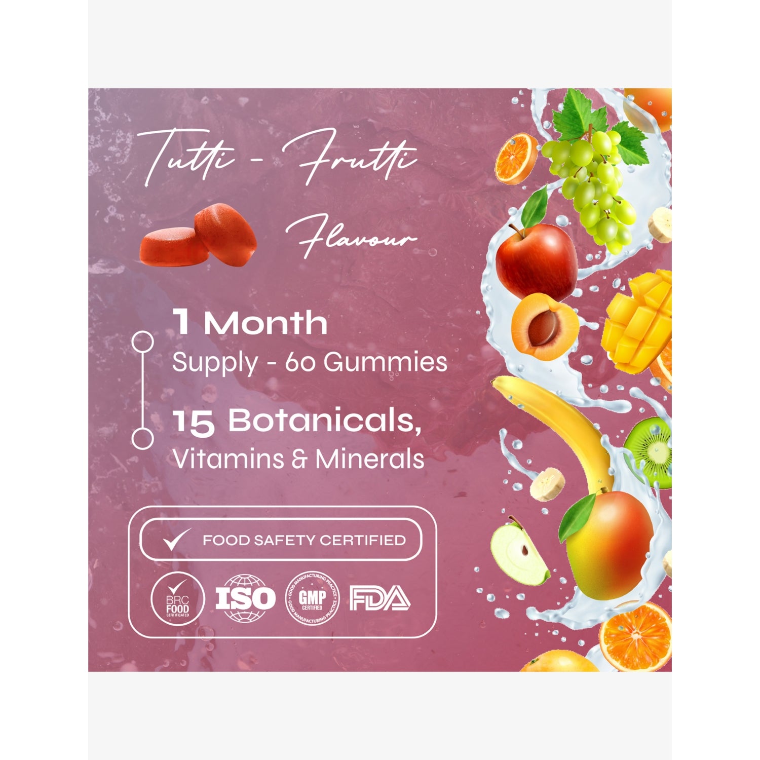 Known Nutrition menopause gummies tutti frutti 220g, UK version