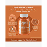Goli Nutrition Triple Action Immune Gummies 60 pack 285g - British product