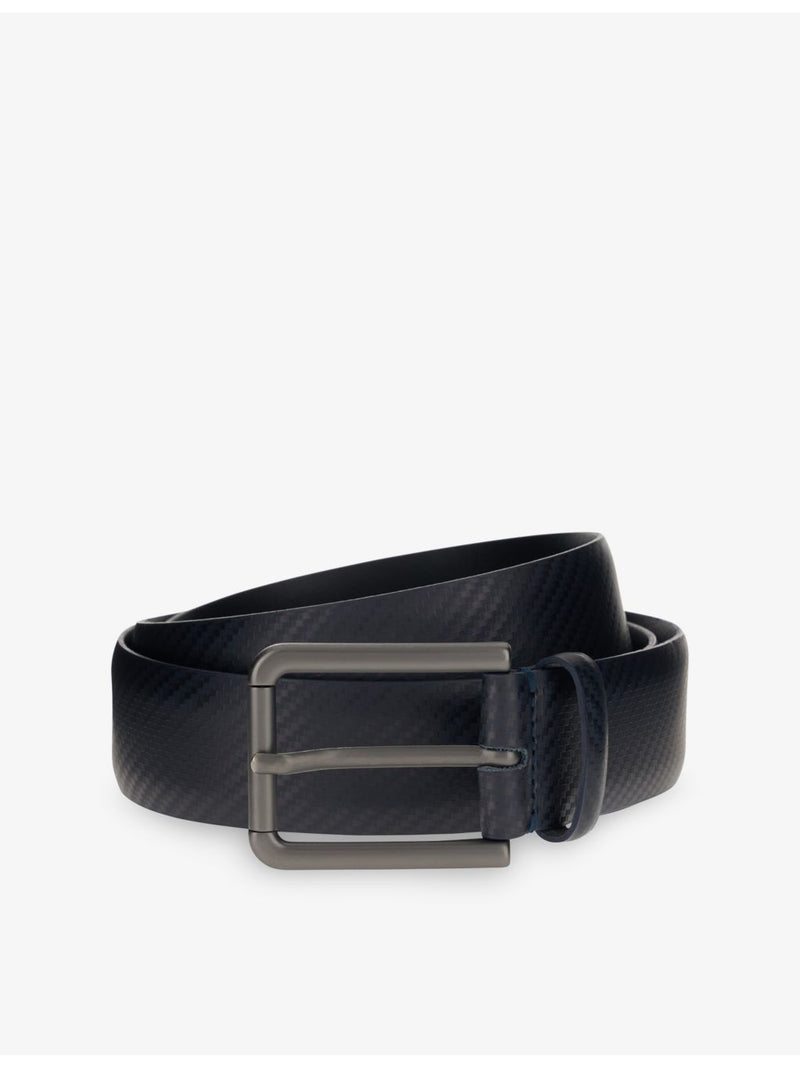 Boggi rubberised printed leather belt 35mm - British product