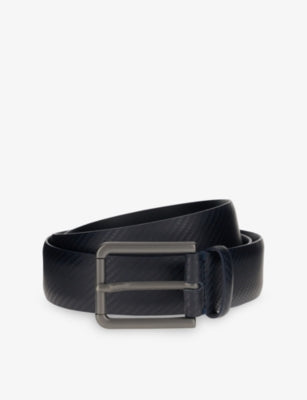 Boggi Rubberised Printed Leather Belt