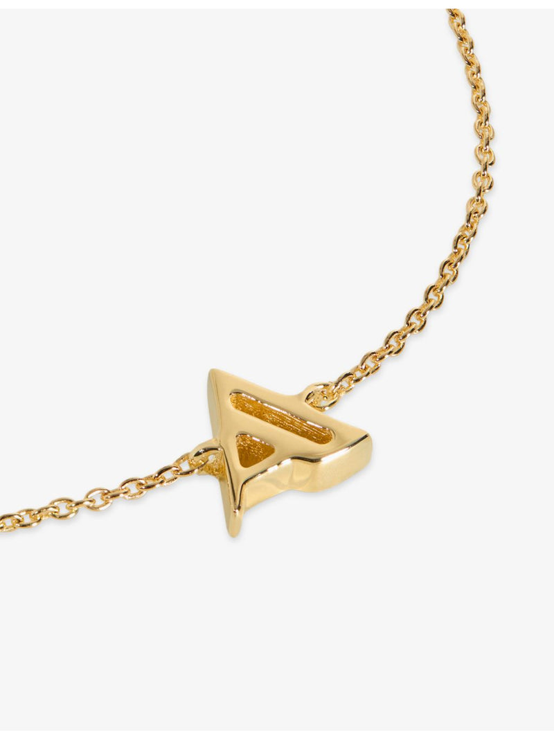 Monica Vinader 18ct gold vermeil bracelet initial charm, imported from the UK