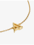 Monica Vinader 18ct gold vermeil bracelet initial charm, imported from the UK