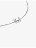 Monica Vinader sterling silver chain bracelet with initial E pendant - British product