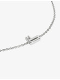 Monica Vinader Initial F sterling silver chain bracelet, UK version