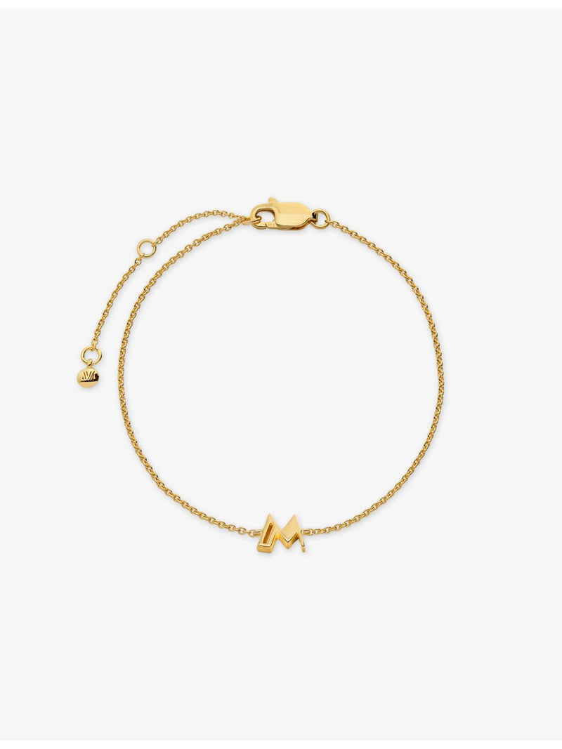 Monica Vinader Initial M bracelet 18ct yellow gold vermeil - British product