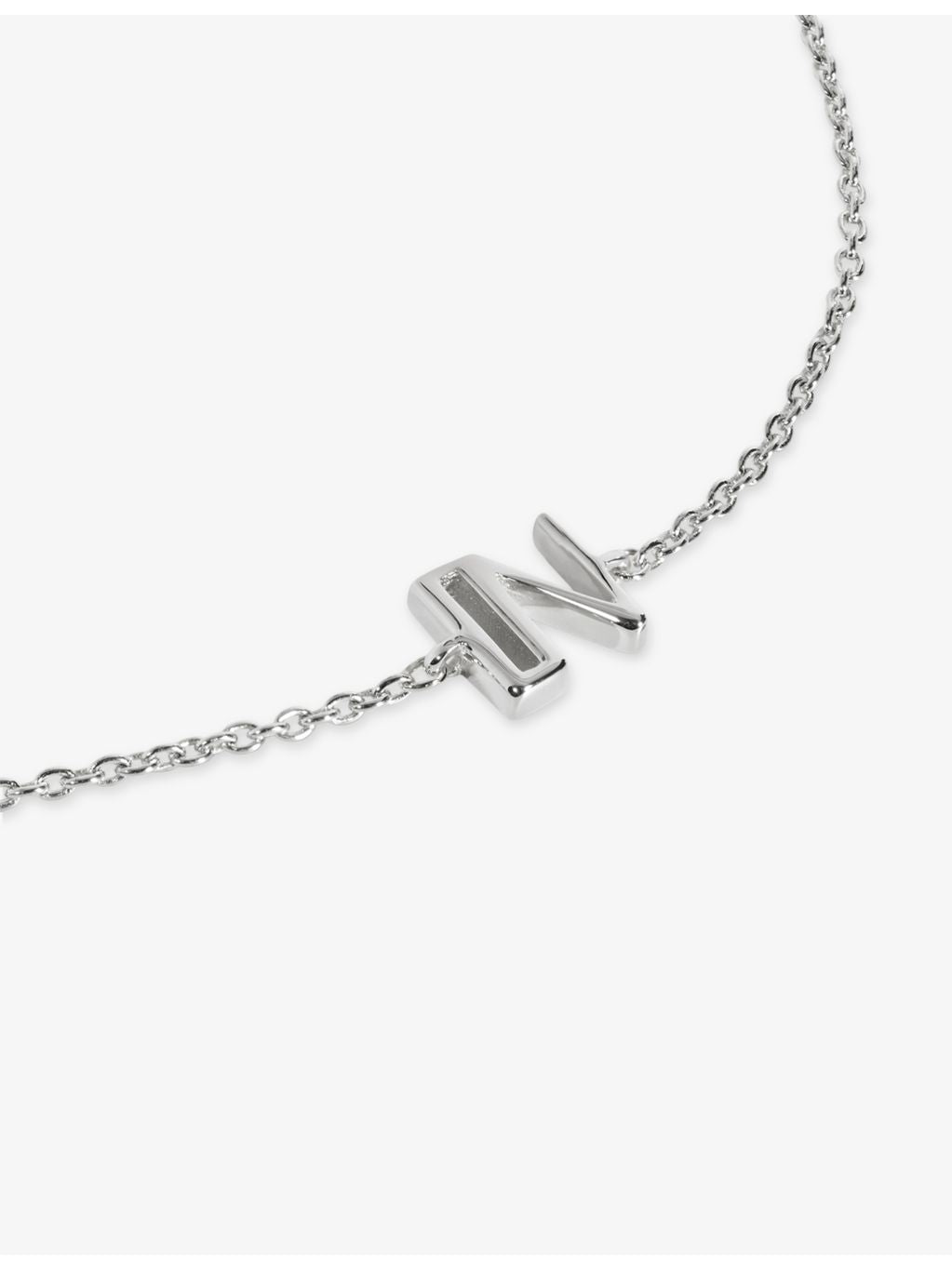 Monica Vinader initial N sterling silver bracelet, imported from the UK