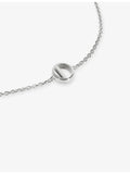 Monica Vinader sterling silver initial O bracelet, adjustable (British brand)