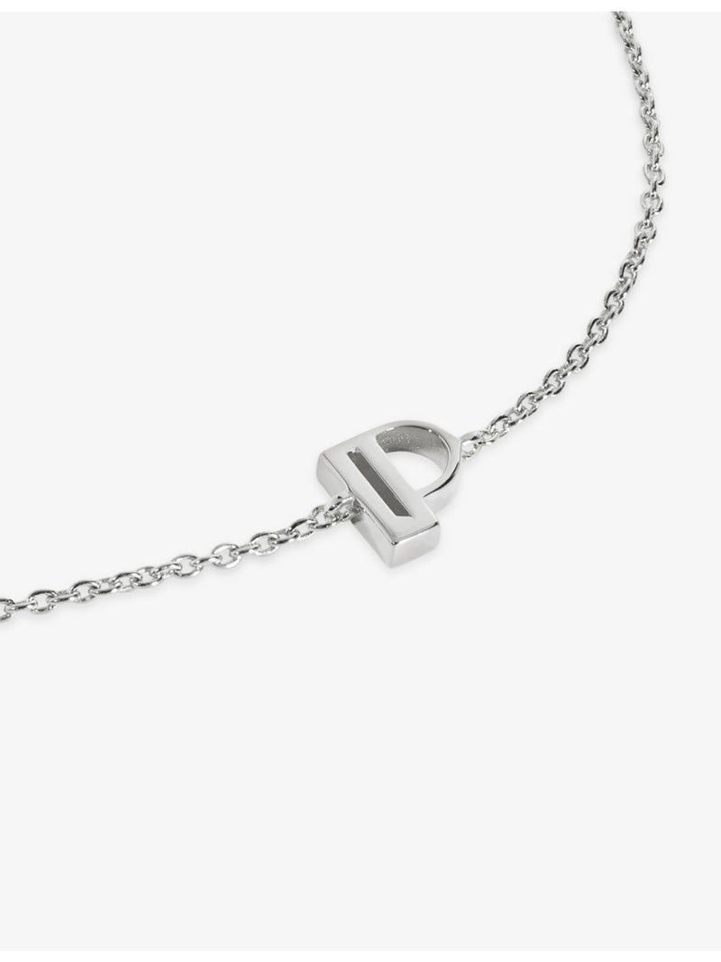 Monica Vinader sterling silver initial P bracelet (British brand)