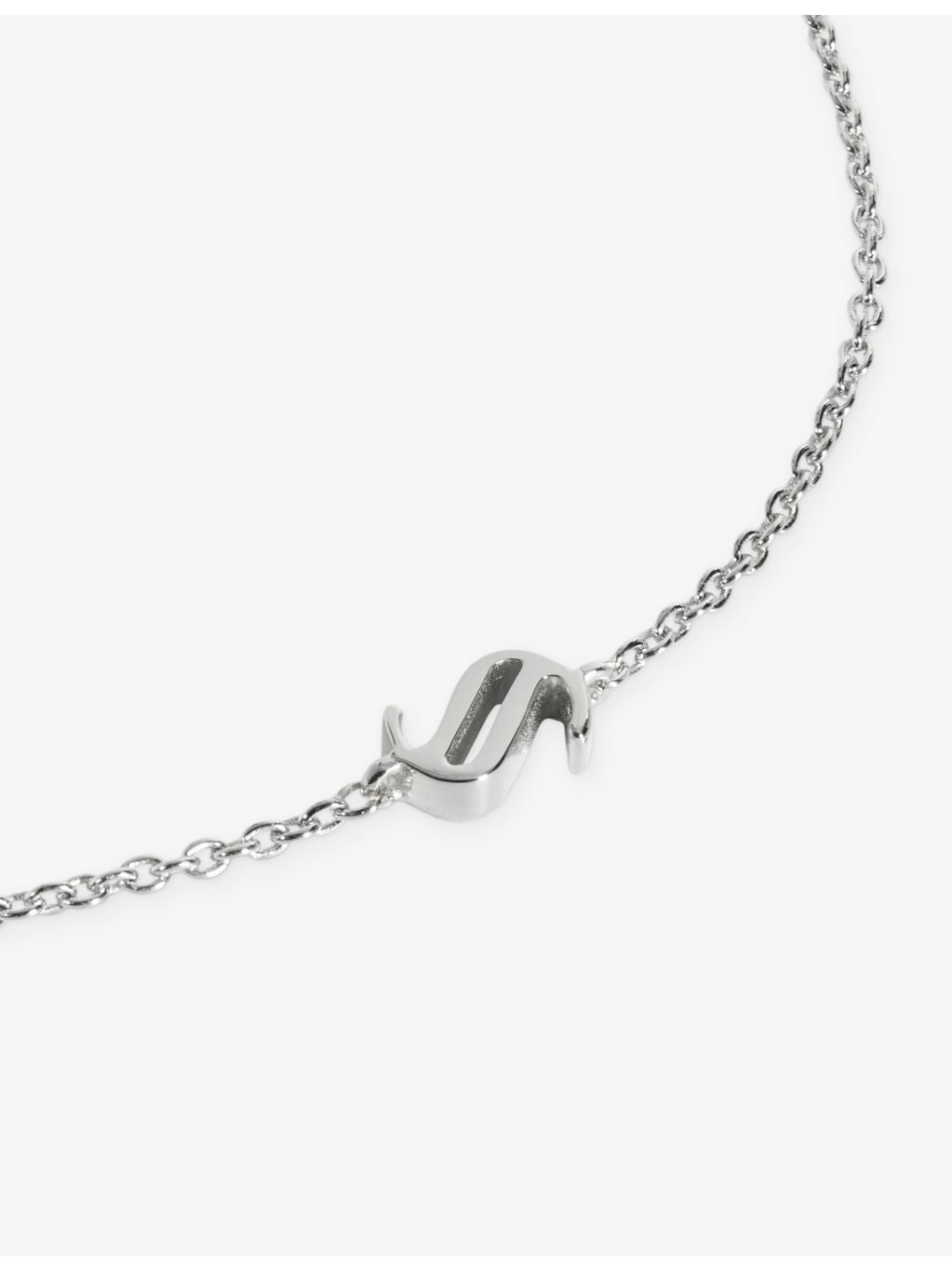 Monica Vinader sterling silver initial bracelet, UK version