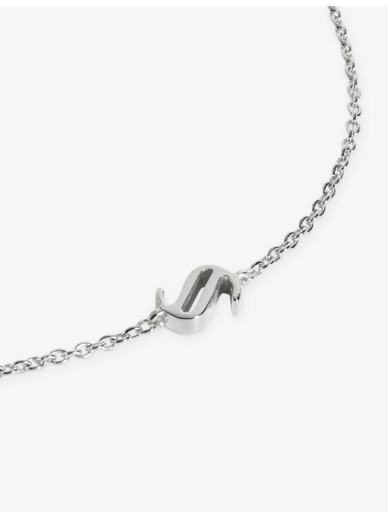 Monica Vinader sterling silver initial bracelet, UK version