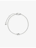 Monica Vinader sterling silver initial bracelet, UK version