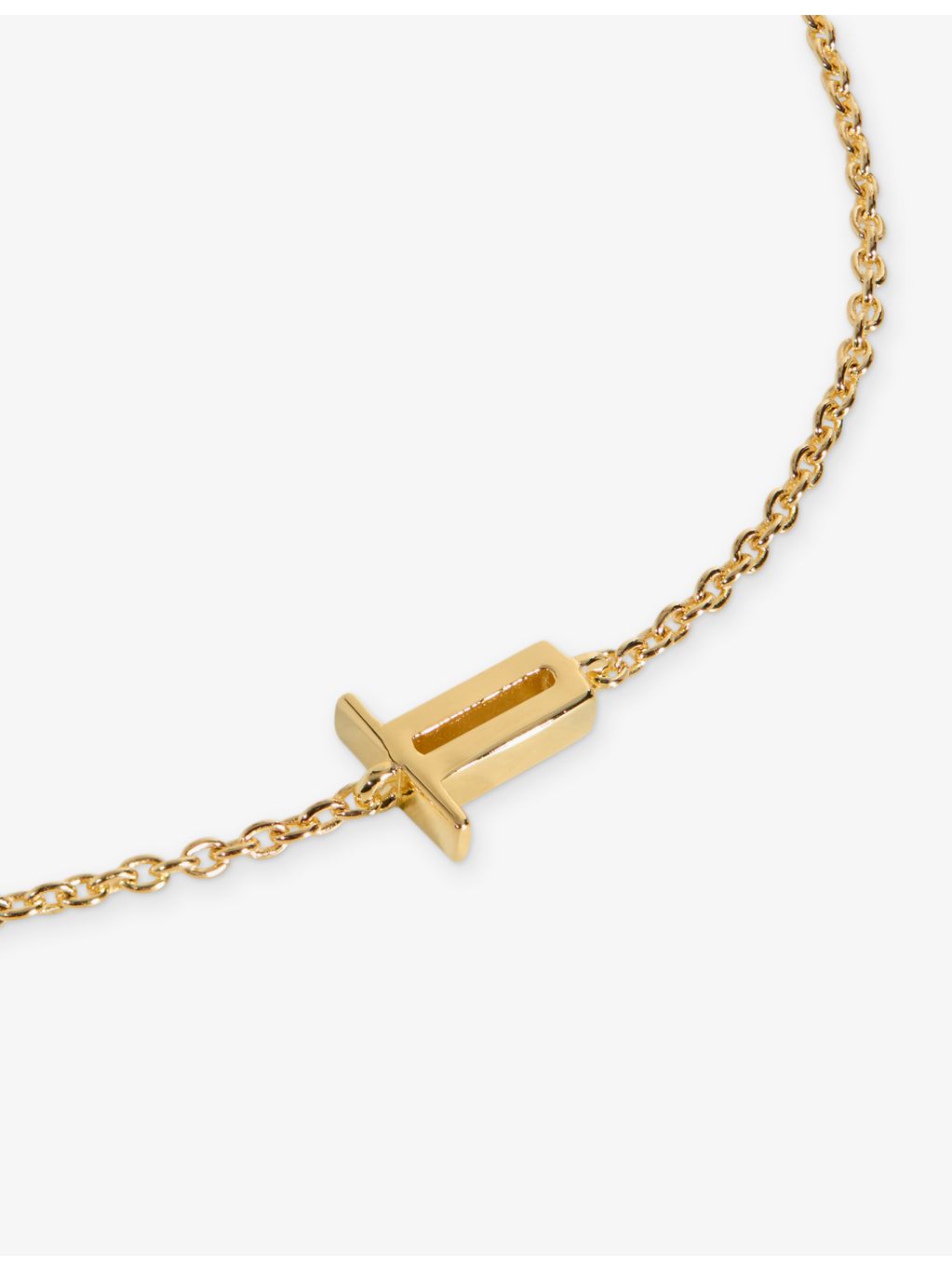 Monica Vinader Initial T 18ct gold vermeil bracelet, UK version
