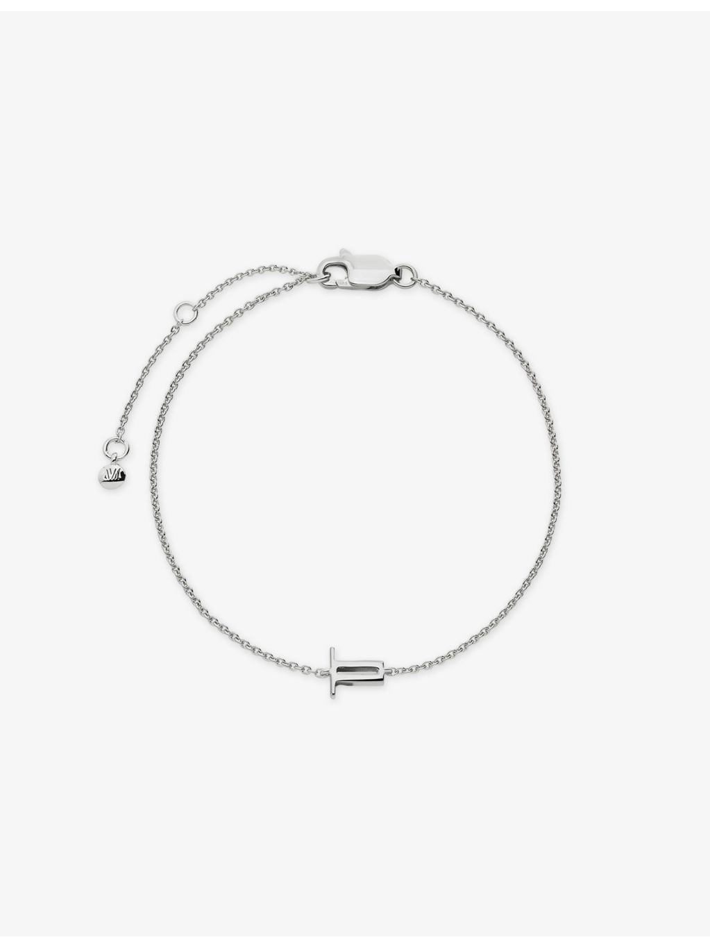 Monica Vinader sterling-silver initial bracelet adjustable - British product