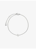 Monica Vinader sterling silver initial U bracelet, imported from the UK