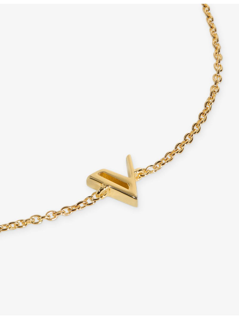 Monica Vinader initial V 18ct gold vermeil bracelet (British brand)