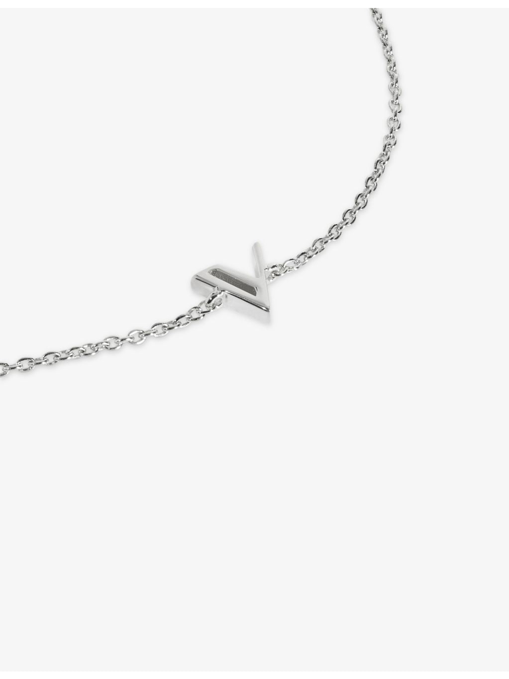 Monica Vinader sterling silver Initial V bracelet adjustable chain (British brand)