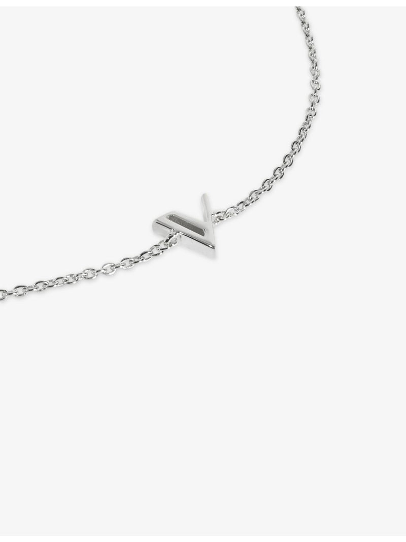 Monica Vinader sterling silver Initial V bracelet adjustable chain (British brand)