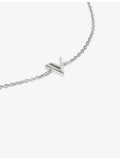 Monica Vinader sterling silver Initial V bracelet adjustable chain (British brand)