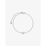 Monica Vinader sterling silver Initial V bracelet adjustable chain (British brand)