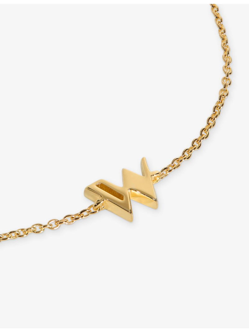 Monica Vinader 18ct yellow gold vermeil bracelet with initial W, UK version