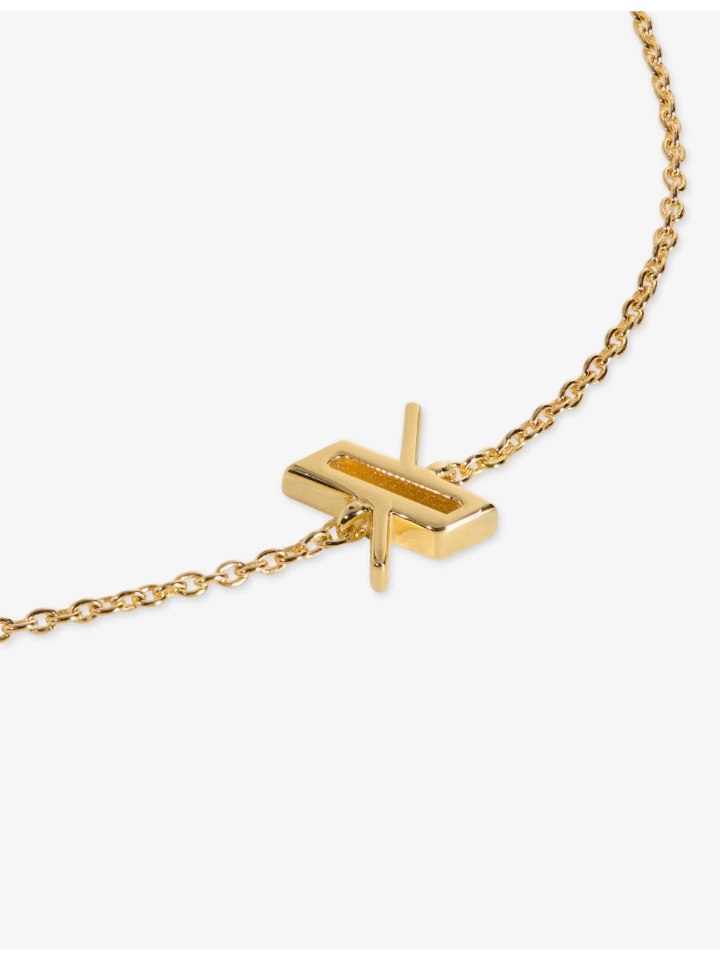 Monica Vinader initial bracelet 18ct yellow gold vermeil (British brand)