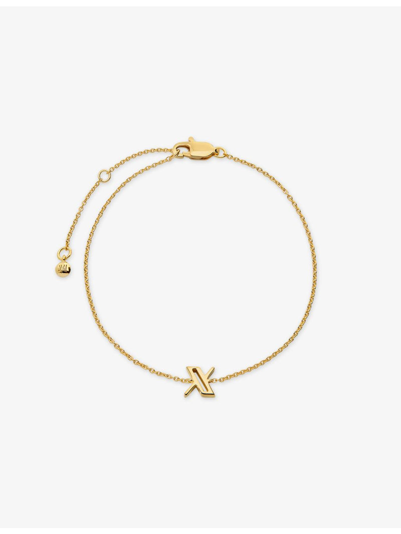 Monica Vinader initial bracelet 18ct yellow gold vermeil (British brand)