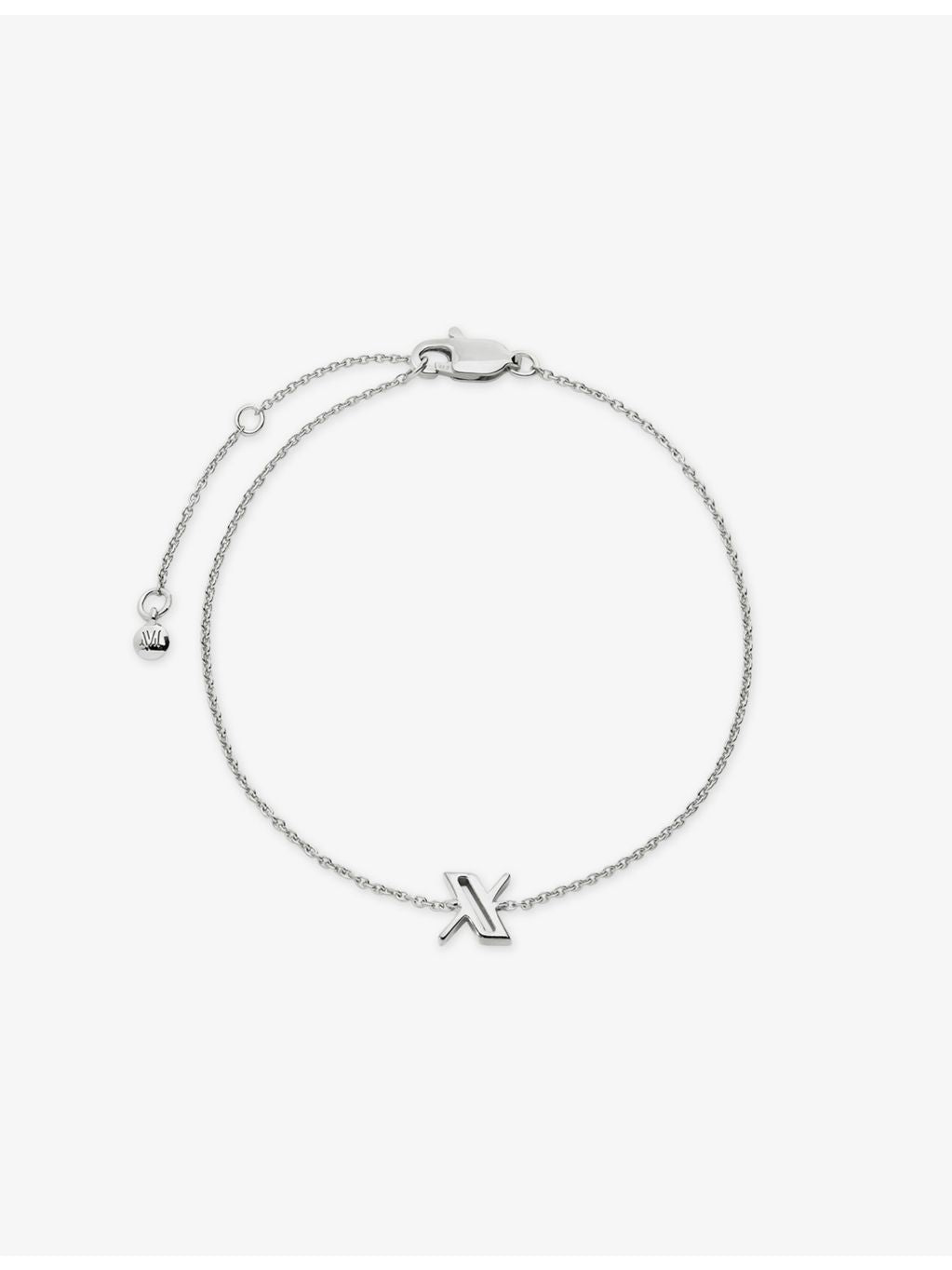 Monica Vinader Initial X sterling silver bracelet 15-19cm - British product