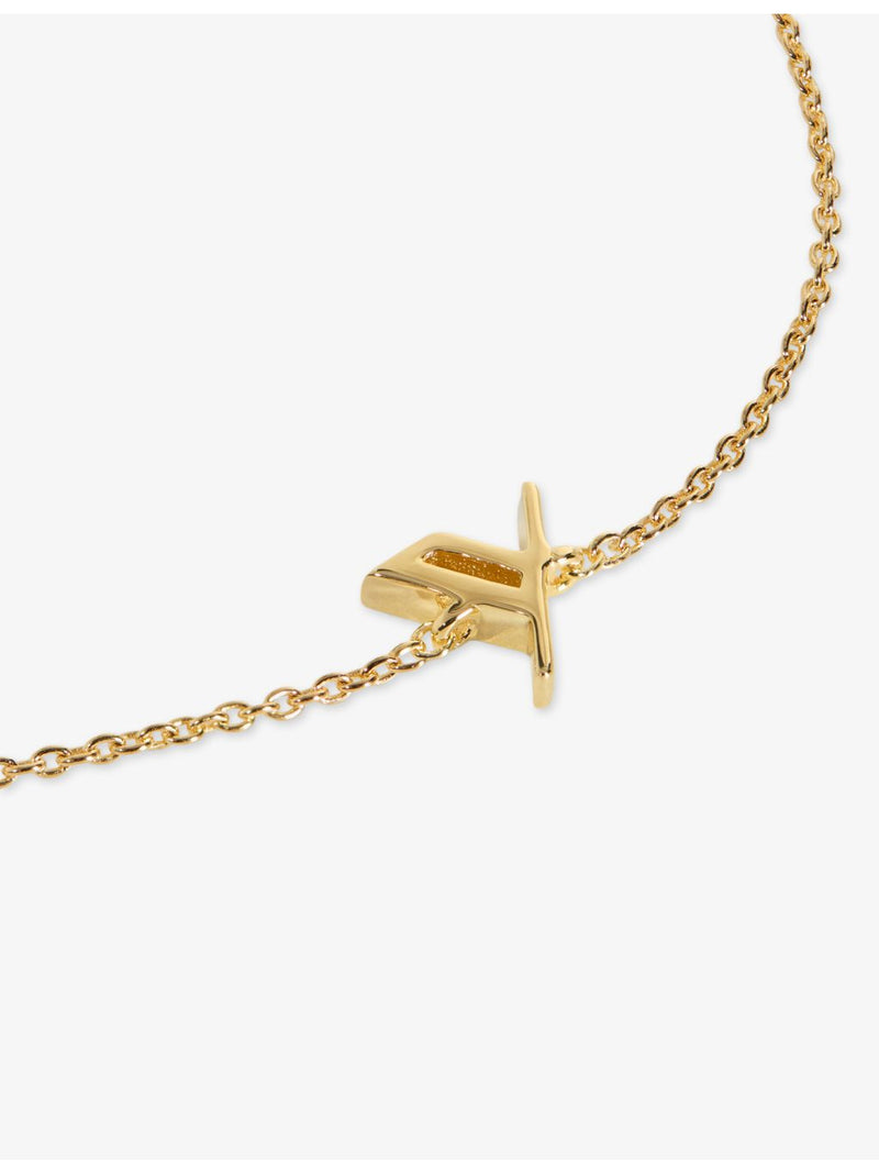 Monica Vinader initial Y 18ct gold vermeil bracelet (British brand)