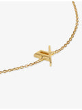 Monica Vinader initial Y 18ct gold vermeil bracelet (British brand)