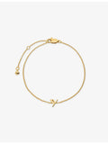 Monica Vinader initial Y 18ct gold vermeil bracelet (British brand)