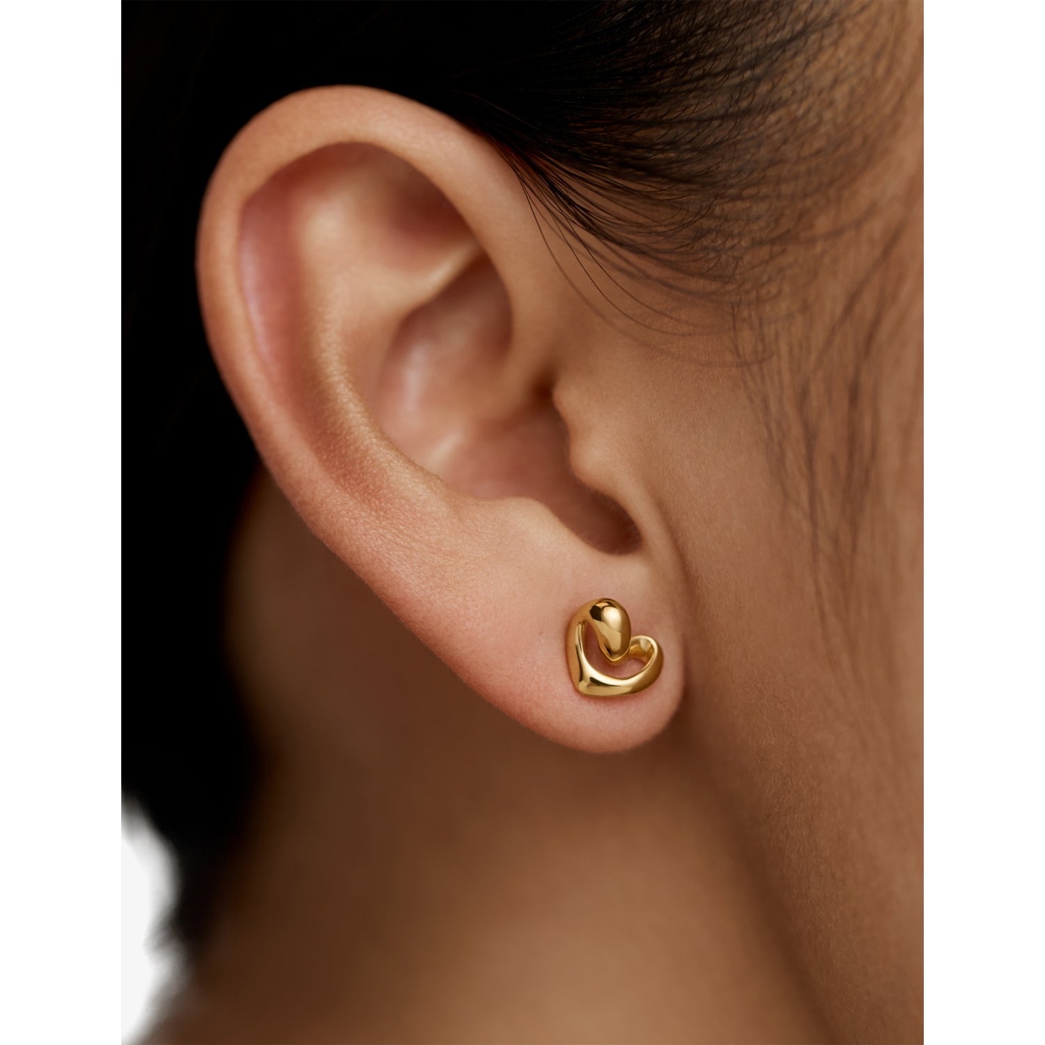 Monica Vinader infinity heart small stud earrings, imported from the UK