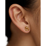 Monica Vinader infinity heart small stud earrings, imported from the UK