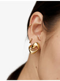 Monica Vinader Infinity Heart 18ct gold vermeil stud earrings, UK version