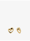 Monica Vinader Infinity Heart 18ct gold vermeil stud earrings, UK version