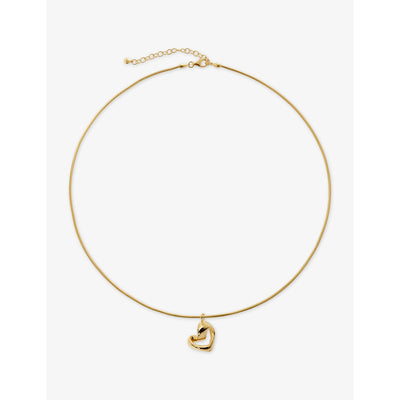 selfridges Monica Vinader Infinity Heart 18ct Yellow Gold Vermeil Pendant Necklace- Buy online at McGrocer