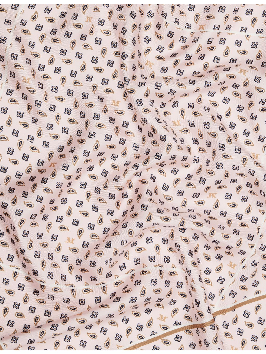 Max Mara monogram printed silk scarf 90cm, UK version