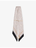 Max Mara monogram printed silk scarf 90cm, UK version
