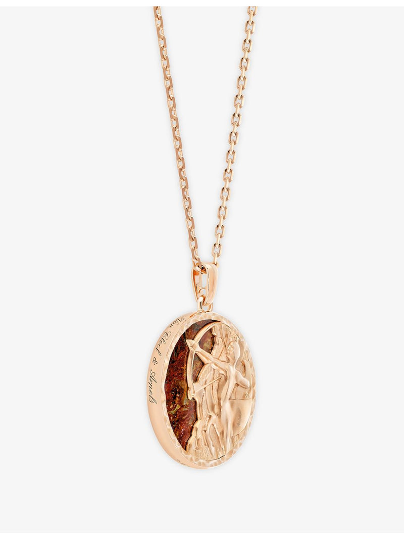 Van Cleef & Arpels Zodiaque Sagittarius rose gold pendant necklace, UK version