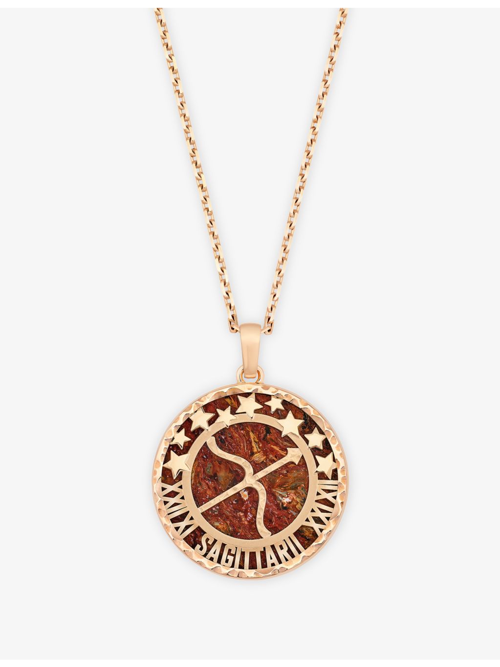 Van Cleef & Arpels Zodiaque Sagittarius rose gold pendant necklace, UK version