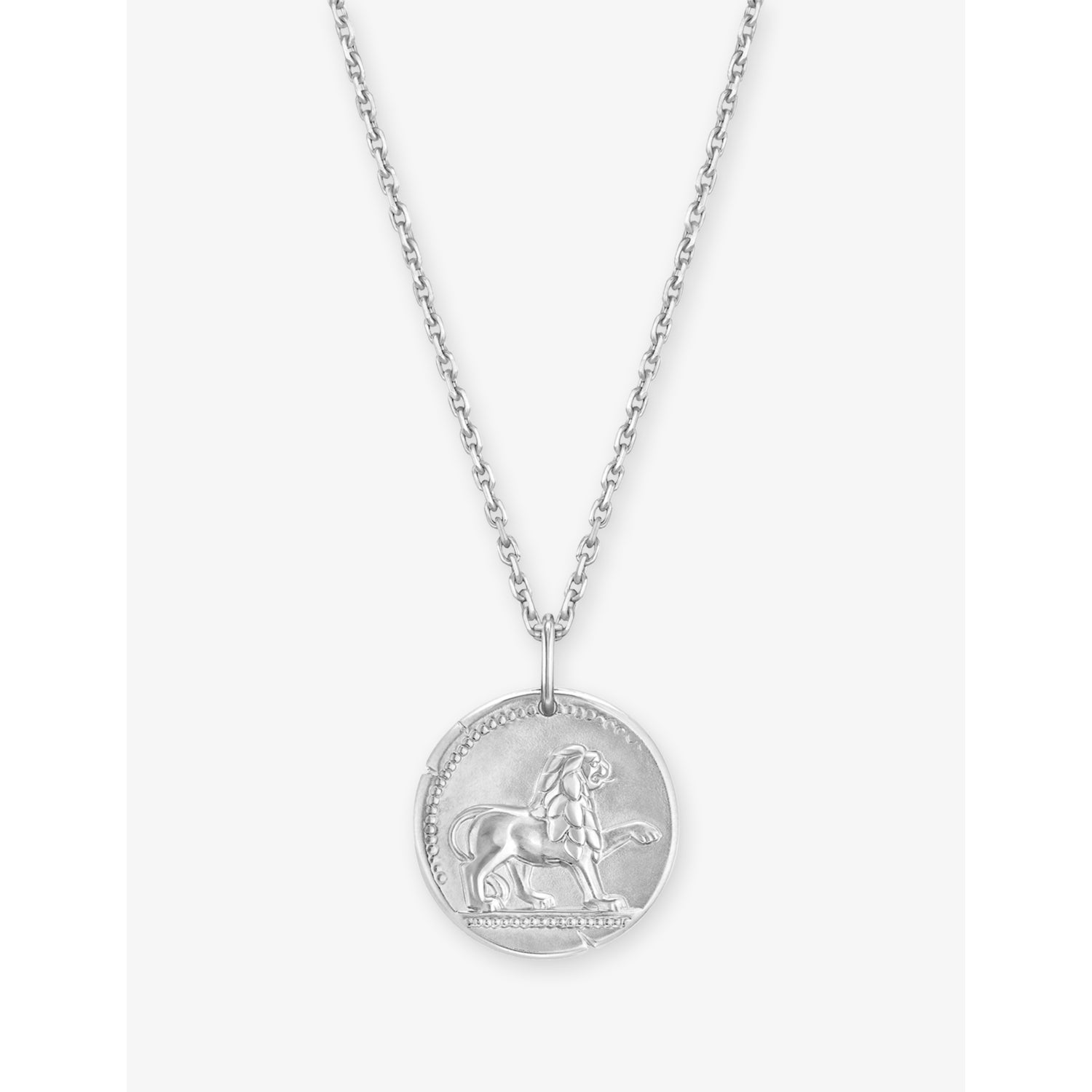Van Cleef & Arpels rhodium-plated Leo pendant 21mm, imported from the UK