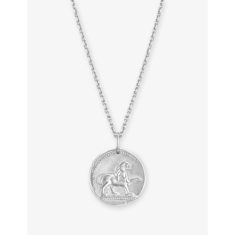Van Cleef & Arpels rhodium-plated Leo pendant 21mm, imported from the UK
