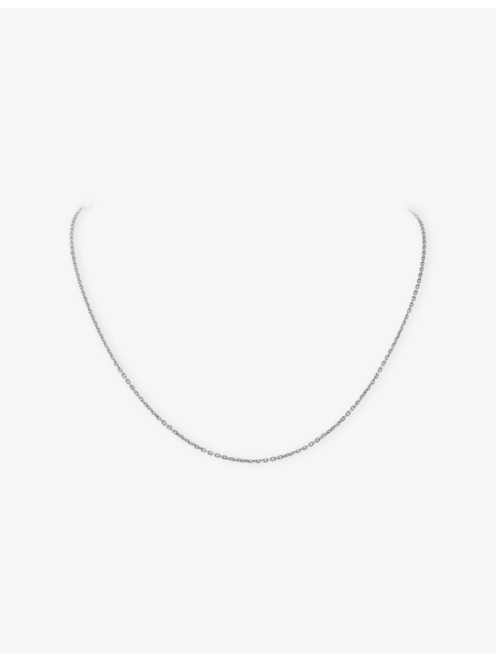 Van Cleef & Arpels rhodium-plated white gold trace chain necklace 42cm, UK version