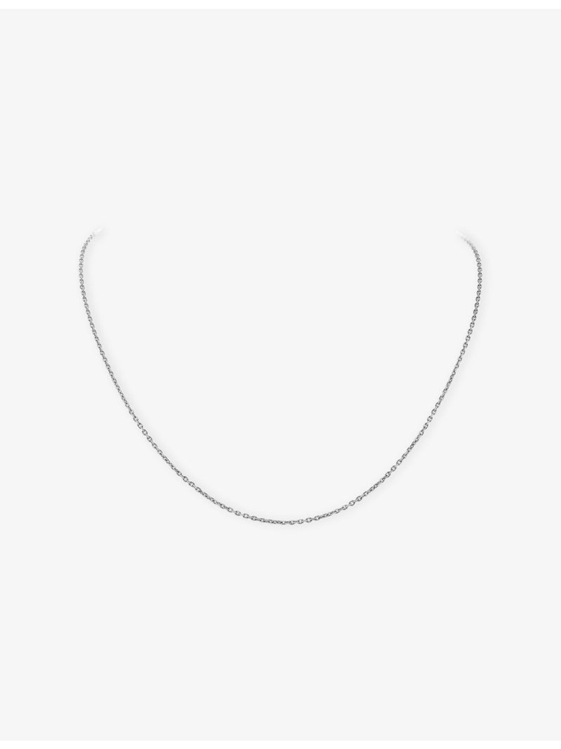 Van Cleef & Arpels rhodium-plated white gold trace chain necklace 42cm, UK version
